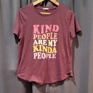 Maurices Purple Graphic Tee with Slogan